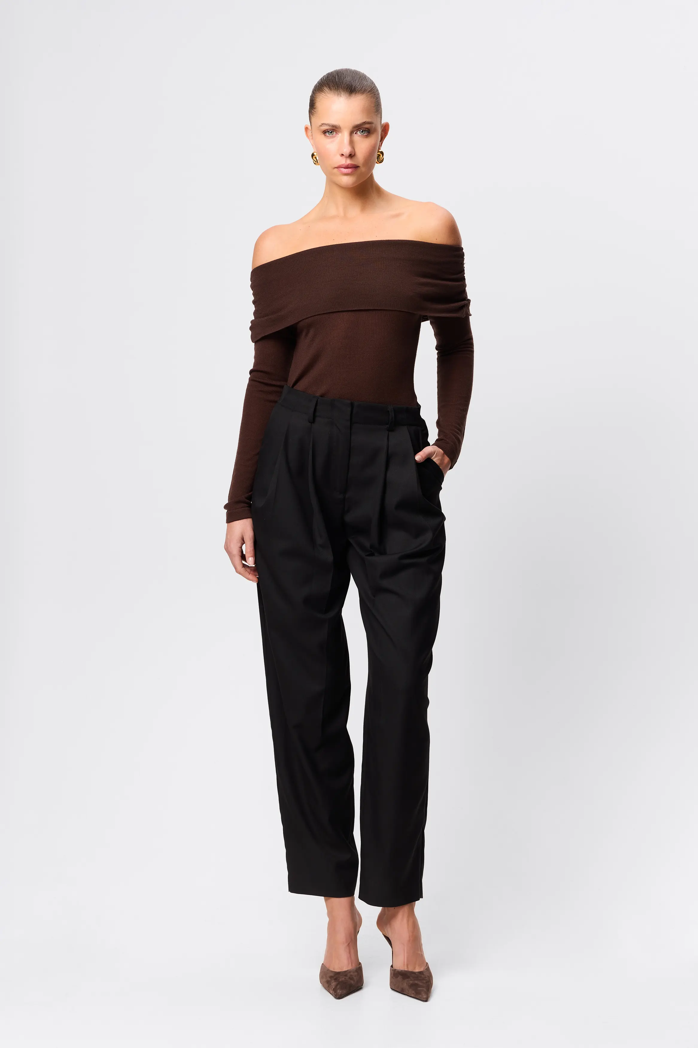 Maine Off Shoulder Merino Top - Image 3