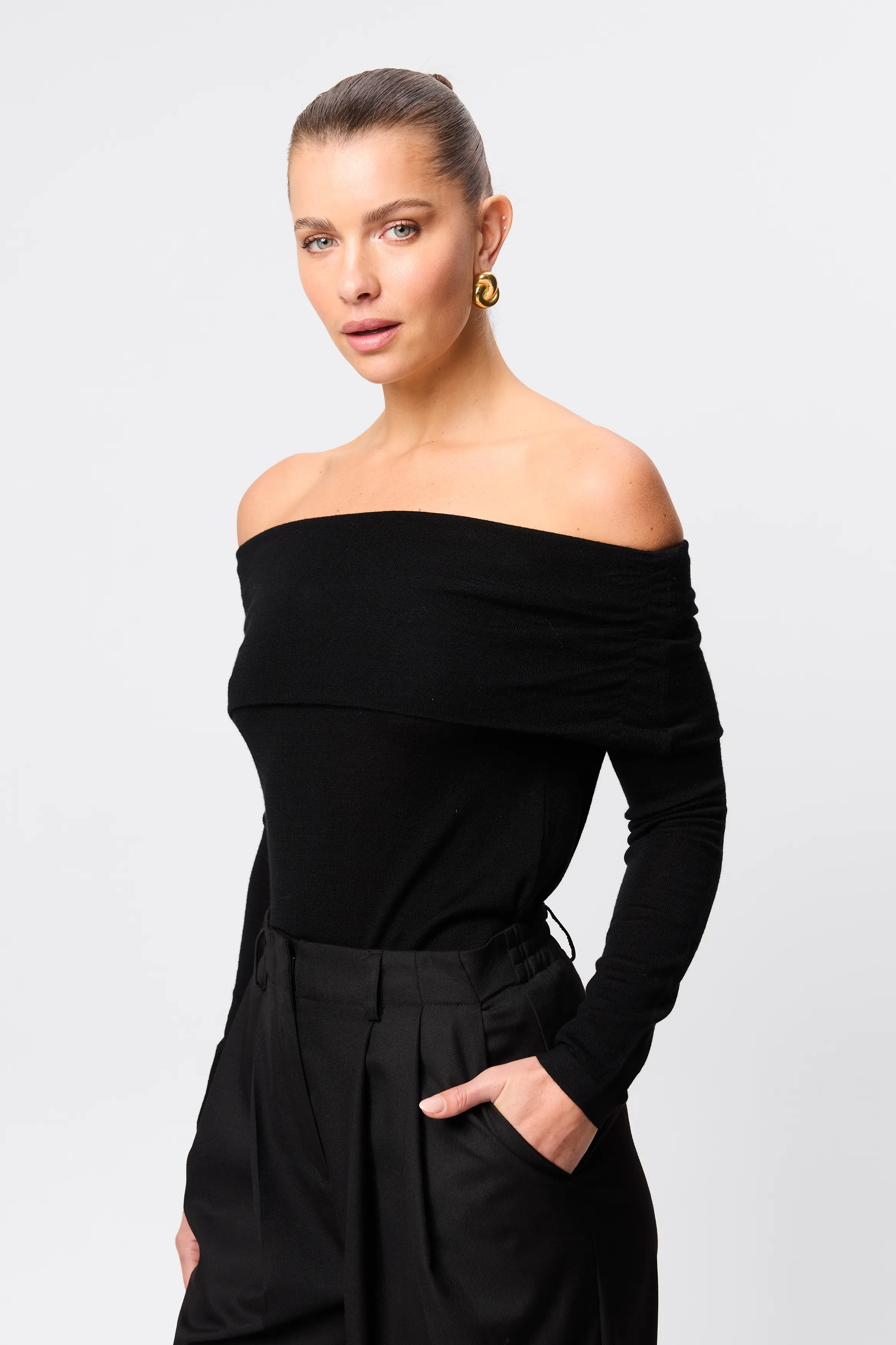 Maine Off Shoulder Merino Top - Image 6